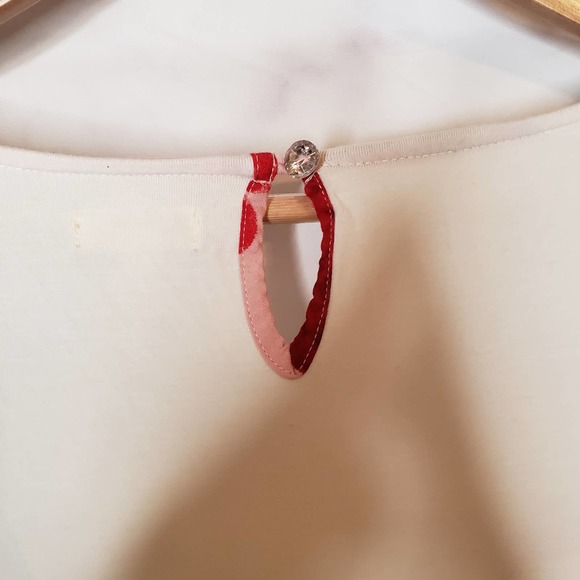 MATILDA JANE off white pink layered long sleeve sweater blouse XL - Picture 8 of 11